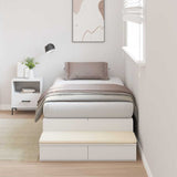 Struttura letto con contenitore Bianco 90 cm Legno truciolato