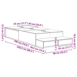 Struttura letto con contenitore Bianco 90 cm Legno truciolato