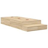 Struttura letto con contenitore Rovere Sonoma 90 cm