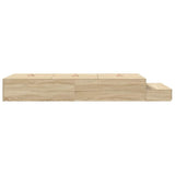 Struttura letto con contenitore Rovere Sonoma 90 cm