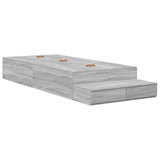 Struttura letto con contenitore Grigio Sonoma 90 cm