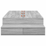 Struttura letto con contenitore Grigio Sonoma 90 cm