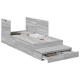 Struttura letto con contenitore Grigio Sonoma 90 cm