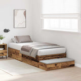 Struttura letto con contenitore Legno vecchio 90 cm