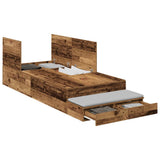 Struttura letto con contenitore Legno vecchio 90 cm