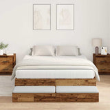 Struttura letto con contenitore con cassetto Legno vecchio