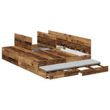 Struttura letto con contenitore con cassetto Legno vecchio