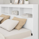 Letto Libreria Bianco 140 x 200 cm Legno truciolato