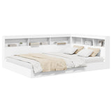 Letto Libreria Bianco 140 x 200 cm Legno truciolato