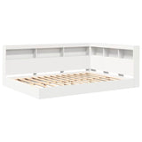 Letto Libreria Bianco 140 x 200 cm Legno truciolato