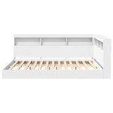 Letto Libreria Bianco 140 x 200 cm Legno truciolato