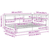 Letto Libreria Bianco 140 x 200 cm Legno truciolato