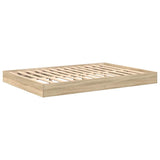 Letto Libreria rovere sonoma 140 x 200 cm Legno truciolato