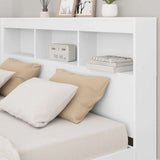 Letto Libreria Bianco 150 x 200 cm Legno truciolato