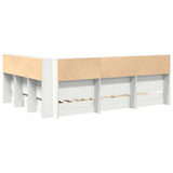 Letto Libreria Bianco 150 x 200 cm Legno truciolato