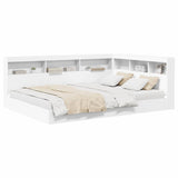 Letto Libreria Bianco 160 x 200 cm Legno truciolato