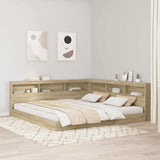 Letto Libreria rovere sonoma 180 x 200 cm Legno truciolato