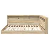 Letto Libreria rovere sonoma 180 x 200 cm Legno truciolato