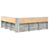 Letto Libreria Grigio cemento 180 x 200 cm Legno truciolato