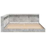 Letto Libreria Grigio cemento 180 x 200 cm Legno truciolato