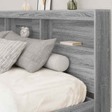 Letto Libreria Grigio sonoma 180 x 200 cm Legno truciolato