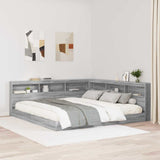 Letto Libreria Grigio sonoma 180 x 200 cm Legno truciolato