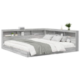 Letto Libreria Grigio sonoma 180 x 200 cm Legno truciolato