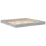 Letto Libreria Grigio sonoma 180 x 200 cm Legno truciolato