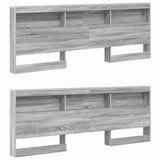 Letto Libreria Grigio sonoma 180 x 200 cm Legno truciolato