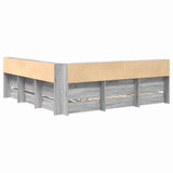 Letto Libreria Grigio sonoma 180 x 200 cm Legno truciolato