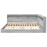 Letto Libreria Grigio sonoma 180 x 200 cm Legno truciolato