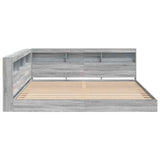 Letto Libreria Grigio sonoma 180 x 200 cm Legno truciolato