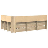 Letto Libreria Rovere Sonoma 120 x 190 cm Legno truciolato