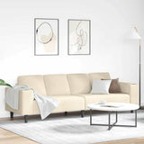 Divano Crema 250 x 77 x 76 cm Tessuto in Cords