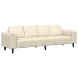 Divano Crema 250 x 77 x 76 cm Tessuto in Cords