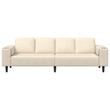 Divano Crema 250 x 77 x 76 cm Tessuto in Cords