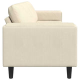 Divano Crema 250 x 77 x 76 cm Tessuto in Cords