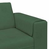 Divano Verde Scuro 250 x 77 x 76 cm Tessuto in Cords