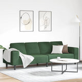 Divano Verde Scuro 250 x 77 x 76 cm Tessuto in Cords