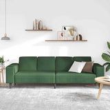 Divano Verde Scuro 250 x 77 x 76 cm Tessuto in Cords