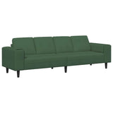 Divano Verde Scuro 250 x 77 x 76 cm Tessuto in Cords