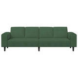 Divano Verde Scuro 250 x 77 x 76 cm Tessuto in Cords