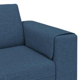 Divano per Soggiorno 3 pcs Blu Poliestere
