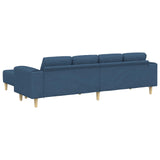 Divano per Soggiorno 3 pcs Blu Poliestere