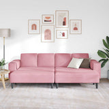Divano per Soggiorno 3 pcs Rosa 250 x 188 x 76 cm