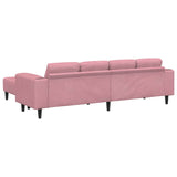Divano per Soggiorno 3 pcs Rosa 250 x 188 x 76 cm