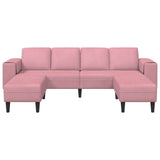Divano per Soggiorno 3 pcs Rosa 250 x 188 x 76 cm