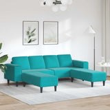 Divano per Soggiorno 3 pcs Turchese 250 x 188 x 76 cm