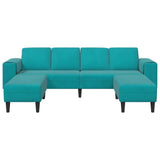 Divano per Soggiorno 3 pcs Turchese 250 x 188 x 76 cm