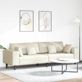 Divano Crema 250 x 77 x 76 cm Velluto